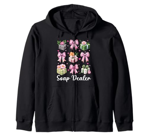 Seifenhändler Seifenherstellung Seifenmacher Mädchen Mama Kokette Schleife Kapuzenjacke Seifenhändler Seifenherstellung Seifenmacher Mädchen Mama Kokette Schleife Kapuzenjacke von Womens Coquette Bow Soap Making Soap Maker Gifts