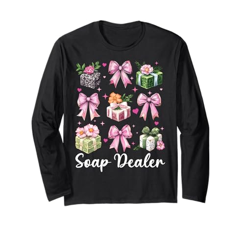 Seifenhändler Seifenherstellung Seifenmacher Mädchen Mama Kokette Schleife Langarmshirt Seifenhändler Seifenherstellung Seifenmacher Mädchen Mama Kokette Schleife Langarmshirt von Womens Coquette Bow Soap Making Soap Maker Gifts