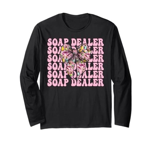Seifenhändler Seifenherstellung Seifenmacher Mädchen Mama Kokette Schleife Langarmshirt Seifenhändler Seifenherstellung Seifenmacher Mädchen Mama Kokette Schleife Langarmshirt von Womens Coquette Bow Soap Making Soap Maker Gifts