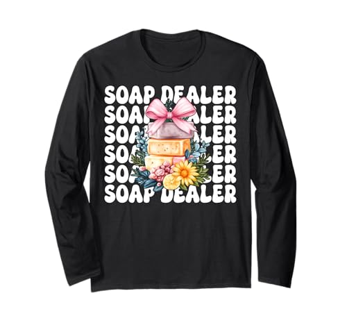 Seifenhändler Seifenherstellung Seifenmacher Mädchen Mama Kokette Schleife Langarmshirt Seifenhändler Seifenherstellung Seifenmacher Mädchen Mama Kokette Schleife Langarmshirt von Womens Coquette Bow Soap Making Soap Maker Gifts