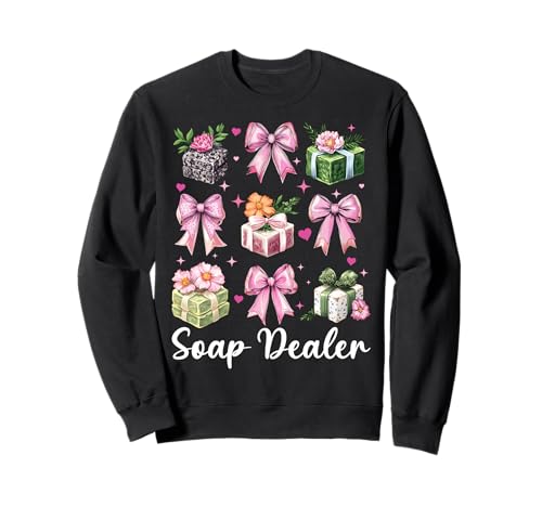 Seifenhändler Seifenherstellung Seifenmacher Mädchen Mama Kokette Schleife Sweatshirt Seifenhändler Seifenherstellung Seifenmacher Mädchen Mama Kokette Schleife Sweatshirt von Womens Coquette Bow Soap Making Soap Maker Gifts
