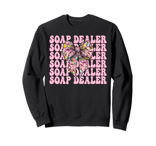 Seifenhändler Seifenherstellung Seifenmacher Mädchen Mama Kokette Schleife Sweatshirt Seifenhändler Seifenherstellung Seifenmacher Mädchen Mama Kokette Schleife Sweatshirt von Womens Coquette Bow Soap Making Soap Maker Gifts