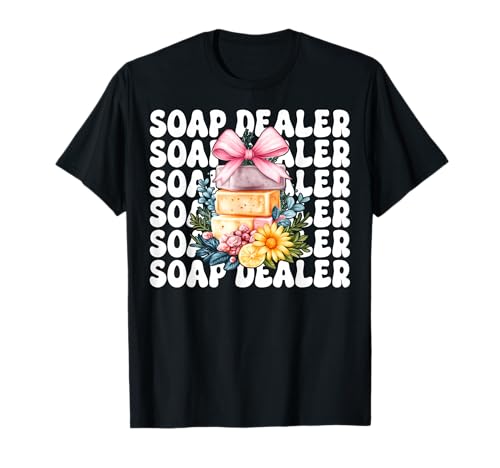 Seifenhändler Seifenherstellung Seifenmacher Mädchen Mama Kokette Schleife T-Shirt Seifenhändler Seifenherstellung Seifenmacher Mädchen Mama Kokette Schleife T-Shirt von Womens Coquette Bow Soap Making Soap Maker Gifts