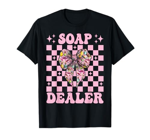Seifenhändler Seifenherstellung Seifenmacher Mädchen Mama Kokette Schleife T-Shirt Seifenhändler Seifenherstellung Seifenmacher Mädchen Mama Kokette Schleife T-Shirt von Womens Coquette Bow Soap Making Soap Maker Gifts