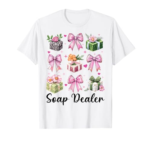 Seifenhändler Seifenherstellung Seifenmacher Mädchen Mama Kokette Schleife T-Shirt Seifenhändler Seifenherstellung Seifenmacher Mädchen Mama Kokette Schleife T-Shirt von Womens Coquette Bow Soap Making Soap Maker Gifts