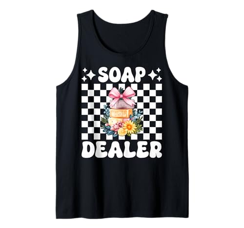 Seifenhändler Seifenherstellung Seifenmacher Mädchen Mama Kokette Schleife Tank Top Seifenhändler Seifenherstellung Seifenmacher Mädchen Mama Kokette Schleife Tank Top von Womens Coquette Bow Soap Making Soap Maker Gifts