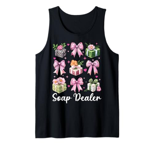 Seifenhändler Seifenherstellung Seifenmacher Mädchen Mama Kokette Schleife Tank Top Seifenhändler Seifenherstellung Seifenmacher Mädchen Mama Kokette Schleife Tank Top von Womens Coquette Bow Soap Making Soap Maker Gifts