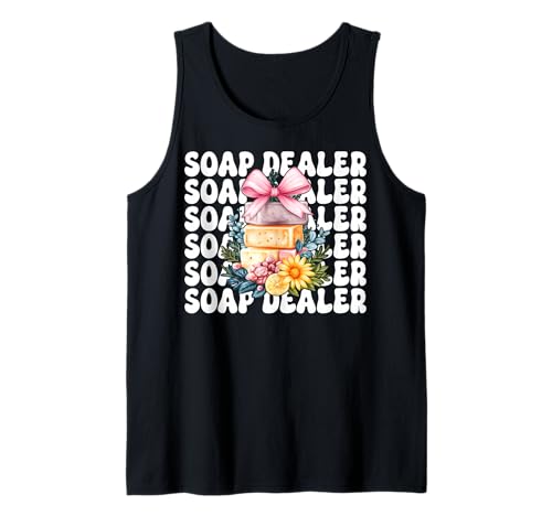 Seifenhändler Seifenherstellung Seifenmacher Mädchen Mama Kokette Schleife Tank Top Seifenhändler Seifenherstellung Seifenmacher Mädchen Mama Kokette Schleife Tank Top von Womens Coquette Bow Soap Making Soap Maker Gifts