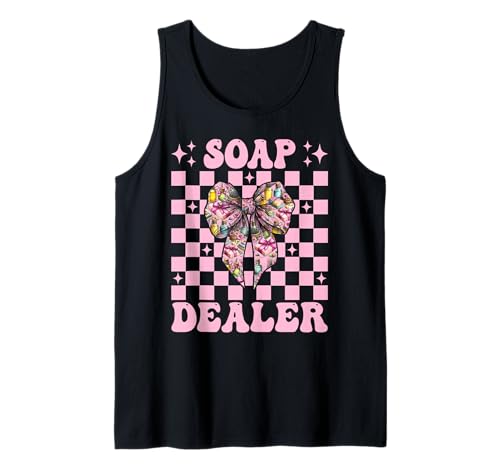 Seifenhändler Seifenherstellung Seifenmacher Mädchen Mama Kokette Schleife Tank Top Seifenhändler Seifenherstellung Seifenmacher Mädchen Mama Kokette Schleife Tank Top von Womens Coquette Bow Soap Making Soap Maker Gifts