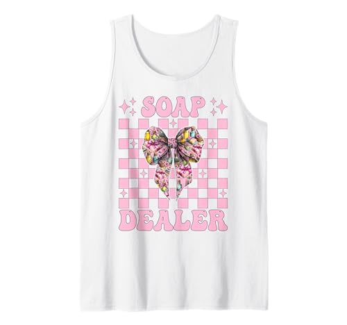 Seifenhändler Seifenherstellung Seifenmacher Mädchen Mama Kokette Schleife Tank Top Seifenhändler Seifenherstellung Seifenmacher Mädchen Mama Kokette Schleife Tank Top von Womens Coquette Bow Soap Making Soap Maker Gifts