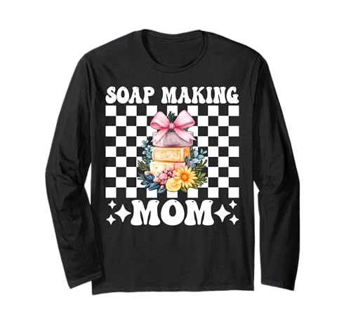 Seifenherstellung Mama Seifenbereiter Seifenhändler Mama Muttertag Langarmshirt Seifenherstellung Mama Seifenbereiter Seifenhändler Mama Muttertag Langarmshirt von Womens Coquette Bow Soap Making Soap Maker Gifts