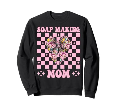 Seifenherstellung Mama Seifenbereiter Seifenhändler Mama Muttertag Sweatshirt Seifenherstellung Mama Seifenbereiter Seifenhändler Mama Muttertag Sweatshirt von Womens Coquette Bow Soap Making Soap Maker Gifts