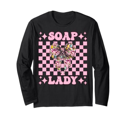 Soap Lady Seifenherstellung Seifenhersteller Seifenhändler Mädchen Mama Langarmshirt Soap Lady Seifenherstellung Seifenhersteller Seifenhändler Mädchen Mama Langarmshirt von Womens Coquette Bow Soap Making Soap Maker Gifts