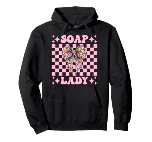 Soap Lady Seifenherstellung Seifenhersteller Seifenhändler Mädchen Mama Pullover Hoodie Soap Lady Seifenherstellung Seifenhersteller Seifenhändler Mädchen Mama Pullover Hoodie von Womens Coquette Bow Soap Making Soap Maker Gifts
