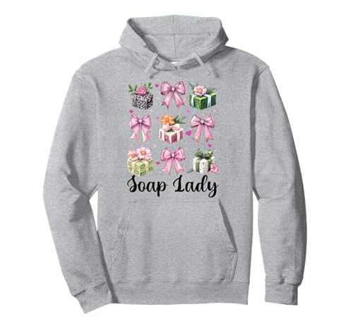Soap Lady Seifenherstellung Seifenhersteller Seifenhändler Mädchen Mama Pullover Hoodie Soap Lady Seifenherstellung Seifenhersteller Seifenhändler Mädchen Mama Pullover Hoodie von Womens Coquette Bow Soap Making Soap Maker Gifts