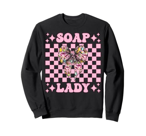Soap Lady Seifenherstellung Seifenhersteller Seifenhändler Mädchen Mama Sweatshirt Soap Lady Seifenherstellung Seifenhersteller Seifenhändler Mädchen Mama Sweatshirt von Womens Coquette Bow Soap Making Soap Maker Gifts
