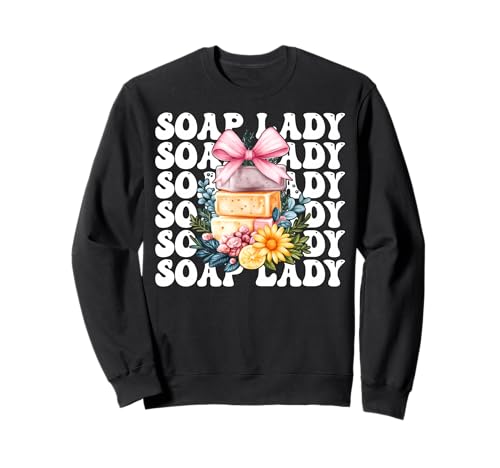 Soap Lady Seifenherstellung Seifenhersteller Seifenhändler Mädchen Mama Sweatshirt von Womens Coquette Bow Soap Making Soap Maker Gifts