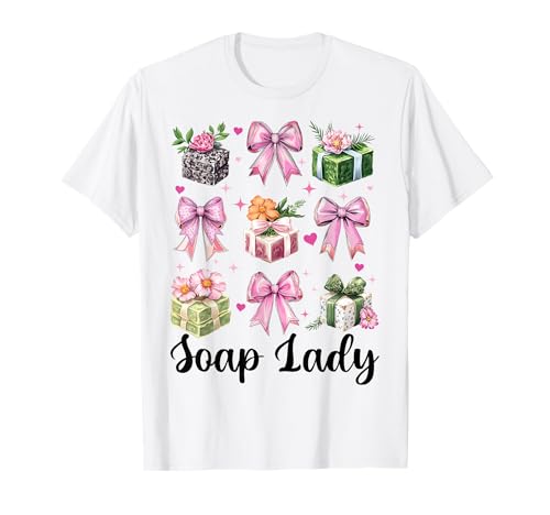 Soap Lady Seifenherstellung Seifenhersteller Seifenhändler Mädchen Mama T-Shirt Soap Lady Seifenherstellung Seifenhersteller Seifenhändler Mädchen Mama T-Shirt von Womens Coquette Bow Soap Making Soap Maker Gifts