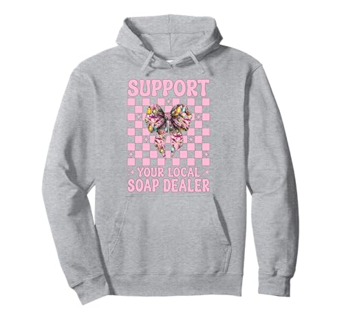 Unterstützen Sie Ihren lokalen Seifenhändler Seifenherstellung Seifenhersteller Mädchen Pullover Hoodie Unterstützen Sie Ihren lokalen Seifenhändler Seifenherstellung Seifenhersteller Mädchen Pullover Hoodie von Womens Coquette Bow Soap Making Soap Maker Gifts