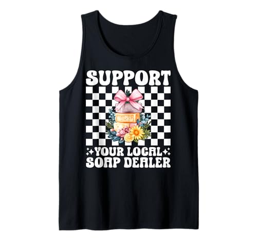 Unterstützen Sie Ihren lokalen Seifenhändler Seifenherstellung Seifenhersteller Mädchen Tank Top Unterstützen Sie Ihren lokalen Seifenhändler Seifenherstellung Seifenhersteller Mädchen Tank Top von Womens Coquette Bow Soap Making Soap Maker Gifts