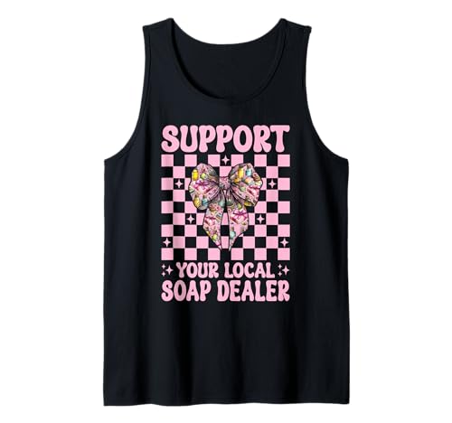 Unterstützen Sie Ihren lokalen Seifenhändler Seifenherstellung Seifenhersteller Mädchen Tank Top Unterstützen Sie Ihren lokalen Seifenhändler Seifenherstellung Seifenhersteller Mädchen Tank Top von Womens Coquette Bow Soap Making Soap Maker Gifts