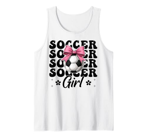 Fußball Mädchen Fußball Mama Kokette Tank Top Fußball Mädchen Fußball Mama Kokette Tank Top von Womens Coquette Bow Soccer Player Gifts
