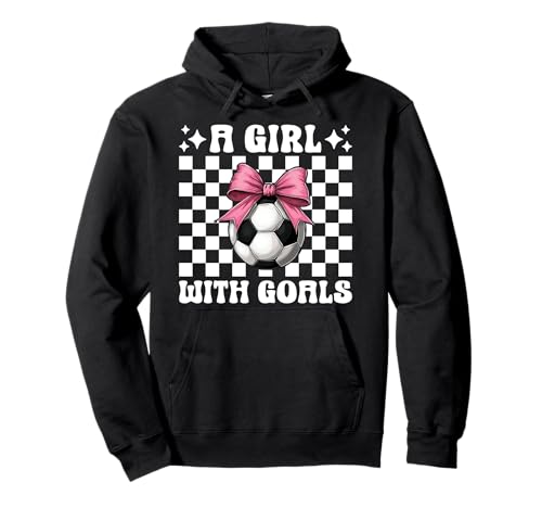 Fußball Mädchen Fußball Mama Muttertag Ein Mädchen mit Toren Pullover Hoodie Fußball Mädchen Fußball Mama Muttertag Ein Mädchen mit Toren Pullover Hoodie von Womens Coquette Bow Soccer Player Gifts