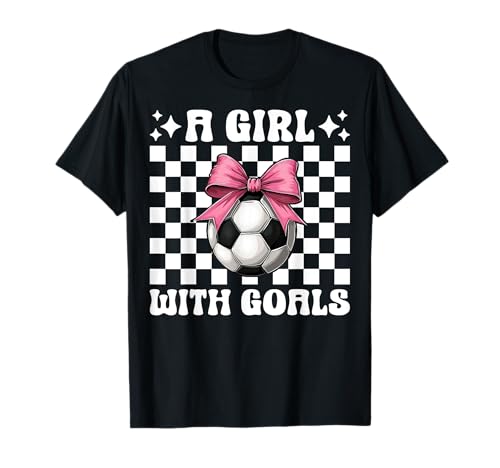 Fußball Mädchen Fußball Mama Muttertag Ein Mädchen mit Toren T-Shirt Fußball Mädchen Fußball Mama Muttertag Ein Mädchen mit Toren T-Shirt von Womens Coquette Bow Soccer Player Gifts
