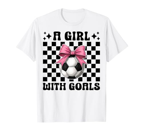 Fußball Mädchen Fußball Mama Muttertag Ein Mädchen mit Toren T-Shirt Fußball Mädchen Fußball Mama Muttertag Ein Mädchen mit Toren T-Shirt von Womens Coquette Bow Soccer Player Gifts