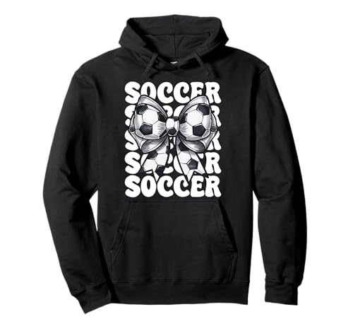 Fußball Mädchen Fußball Mama Muttertag Kokette Schleife Pullover Hoodie Fußball Mädchen Fußball Mama Muttertag Kokette Schleife Pullover Hoodie von Womens Coquette Bow Soccer Player Gifts