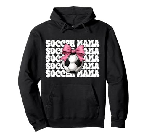 Soccer Mama Soccer Mom Muttertag Kokette Schleife Pullover Hoodie von Womens Coquette Bow Soccer Player Gifts