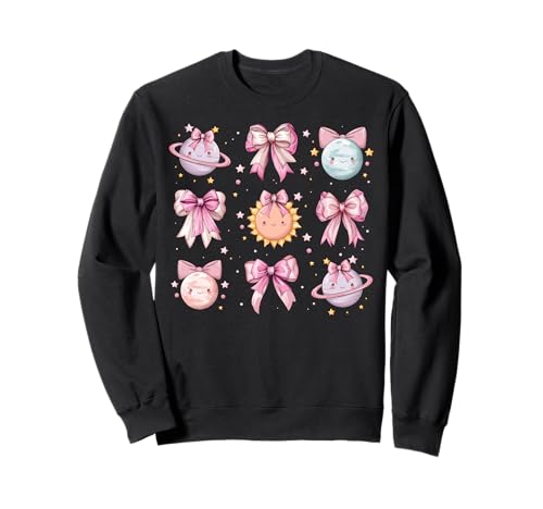 Sonnensystem Astrologie Planeten Mädchen Kokette Schleife Rosa Sweatshirt Sonnensystem Astrologie Planeten Mädchen Kokette Schleife Rosa Sweatshirt von Womens Coquette Bow Solar System Astrology Gifts