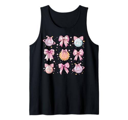 Sonnensystem Astrologie Planeten Mädchen Kokette Schleife Rosa Tank Top Sonnensystem Astrologie Planeten Mädchen Kokette Schleife Rosa Tank Top von Womens Coquette Bow Solar System Astrology Gifts