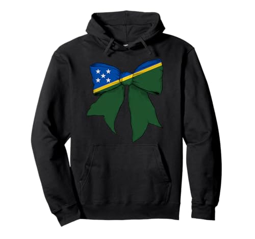Salomoninseln Salomon Islander Pride Flagge Mädchen Kokette Pullover Hoodie von Womens Coquette Bow Solomon Islands Heritage Gifts