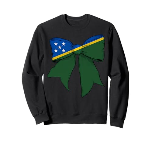 Salomoninseln Salomon Islander Pride Flagge Mädchen Kokette Sweatshirt Salomoninseln Salomon Islander Pride Flagge Mädchen Kokette Sweatshirt von Womens Coquette Bow Solomon Islands Heritage Gifts