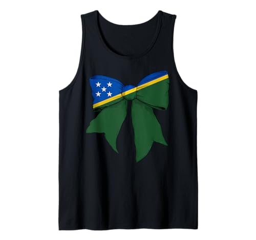 Salomoninseln Salomon Islander Pride Flagge Mädchen Kokette Tank Top von Womens Coquette Bow Solomon Islands Heritage Gifts