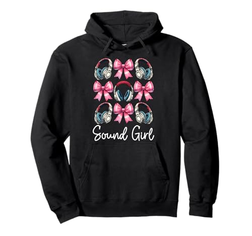 Sound Girl Sound Engineer Audio Engineer Kopfhörer Mädchen Mama Pullover Hoodie von Womens Coquette Bow Sound Engineer Audio Gifts