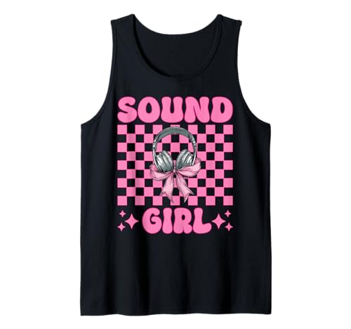 Sound Girl Sound Engineer Audio Engineer Kopfhörer Mama Tank Top von Womens Coquette Bow Sound Engineer Audio Gifts