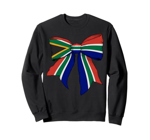 Südafrika Südafrika Stolz Flagge Mädchen Kokette Schleife Sweatshirt Südafrika Südafrika Stolz Flagge Mädchen Kokette Schleife Sweatshirt von Womens Coquette Bow South Africa Heritage Gifts