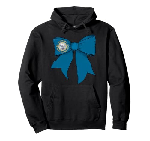 Kokettenschleifenband mit Flagge des Bundesstaates South Dakota für Mädchen Pullover Hoodie von Womens Coquette Bow South Dakota Heritage Gifts