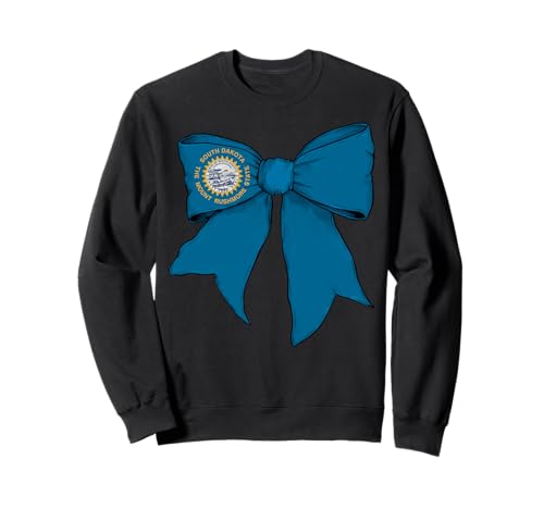 Kokettenschleifenband mit Flagge des Bundesstaates South Dakota für Mädchen Sweatshirt von Womens Coquette Bow South Dakota Heritage Gifts