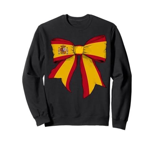 Spanien Spanien Pride Flagge Mädchen Kokette Schleife Band Sweatshirt Spanien Spanien Pride Flagge Mädchen Kokette Schleife Band Sweatshirt von Womens Coquette Bow Spain Heritage Flag Gifts