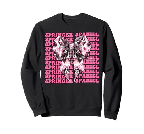 Springer Spaniel Hund Mädchen Kokette Schleife Rosa Band Sweatshirt Springer Spaniel Hund Mädchen Kokette Schleife Rosa Band Sweatshirt von Womens Coquette Bow Springer Spaniel Dog Gifts