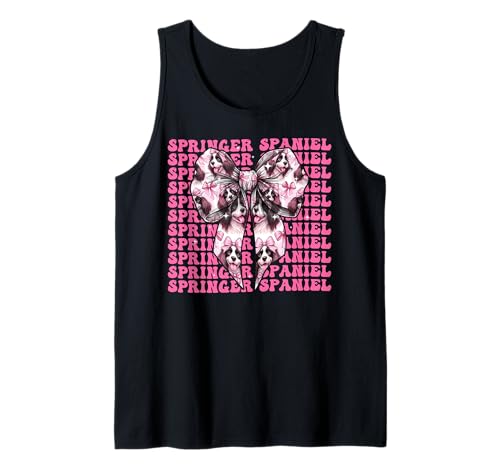Springer Spaniel Hund Mädchen Kokette Schleife Rosa Band Tank Top Springer Spaniel Hund Mädchen Kokette Schleife Rosa Band Tank Top von Womens Coquette Bow Springer Spaniel Dog Gifts