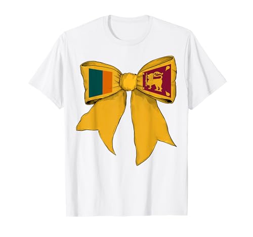 Sri Lanka Sri Lanka Pride Flag Girl Coquette Bow Ribbon T-Shirt Sri Lanka Sri Lanka Pride Flag Girl Coquette Bow Ribbon T-Shirt von Womens Coquette Bow Sri Lanka Heritage Flag Gifts