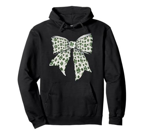 Irish Shamrock Girl Kokettenbogen zum St. Patrick's Day Pullover Hoodie Irish Shamrock Girl Kokettenbogen zum St. Patrick's Day Pullover Hoodie von Womens Coquette Bow St. Patrick's Day Irish Gifts