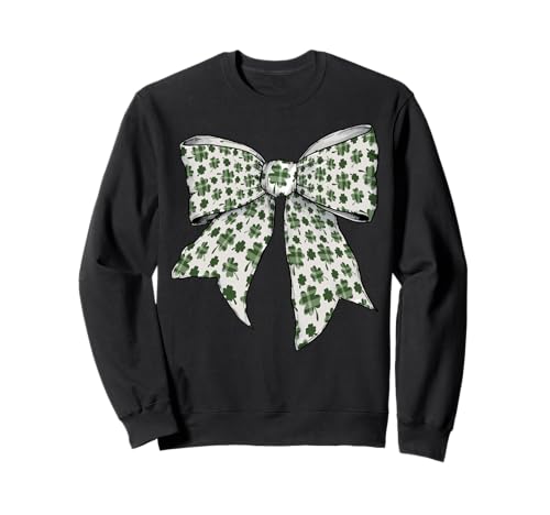 Irish Shamrock Girl Kokettenbogen zum St. Patrick's Day Sweatshirt Irish Shamrock Girl Kokettenbogen zum St. Patrick's Day Sweatshirt von Womens Coquette Bow St. Patrick's Day Irish Gifts