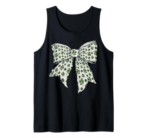 Irish Shamrock Girl Kokettenbogen zum St. Patrick's Day Tank Top Irish Shamrock Girl Kokettenbogen zum St. Patrick's Day Tank Top von Womens Coquette Bow St. Patrick's Day Irish Gifts