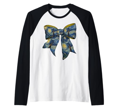 Sternennacht Van Gogh Gemälde Mädchen Kokette Schleife Raglan Sternennacht Van Gogh Gemälde Mädchen Kokette Schleife Raglan von Womens Coquette Bow Starry Night Van Gogh Gifts