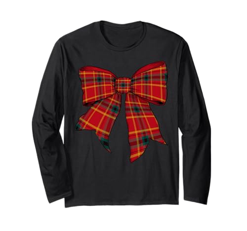 Stewart Schottenkaro Schottenkaro Mädchen Kokette Schleife Langarmshirt Stewart Schottenkaro Schottenkaro Mädchen Kokette Schleife Langarmshirt von Womens Coquette Bow Stewart Tartan Plaid Gifts